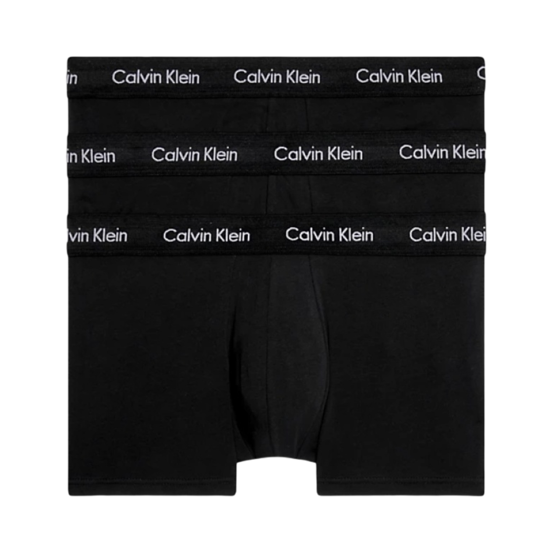 캘빈 클라인 코튼 스트레치 3팩 로우 라이즈 트렁크 블랙 W 블랙 Wb(Calvin Klein Cotton Stretch 3-pack Low Rise Trunk Black W Black Wb)