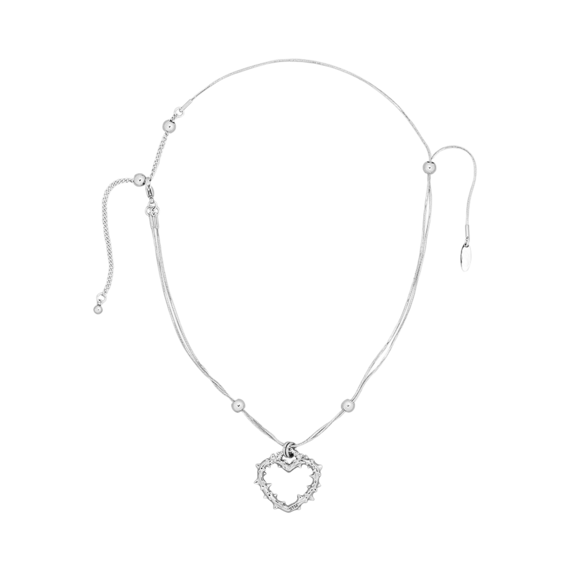 NO610S Sentiments No.610 Spike Heart Necklace Silver - 대표 이미지 #1