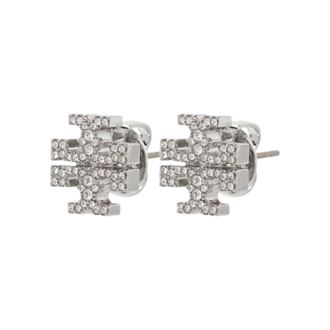 158535-042 (W) Tory Burch Kira Pave Stud Earring Silver