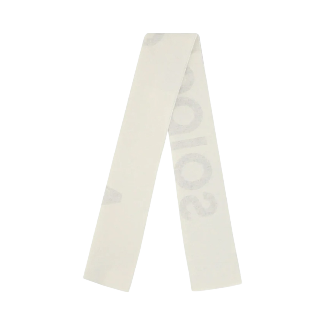 아크네 스튜디오 로고 자카드 머플러 화이트 라이트 그레이