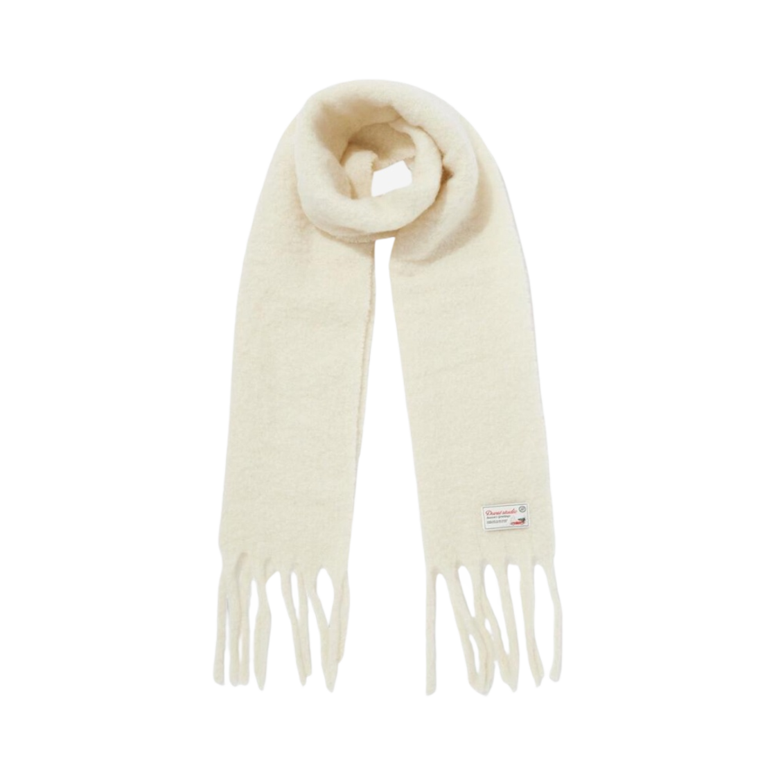 던스트 프린지드 울 머플러 크림(Dunst Fringed Wool Muffler Cream)