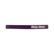(W) Miu Miu Plexiglas Hair Clip Purple White