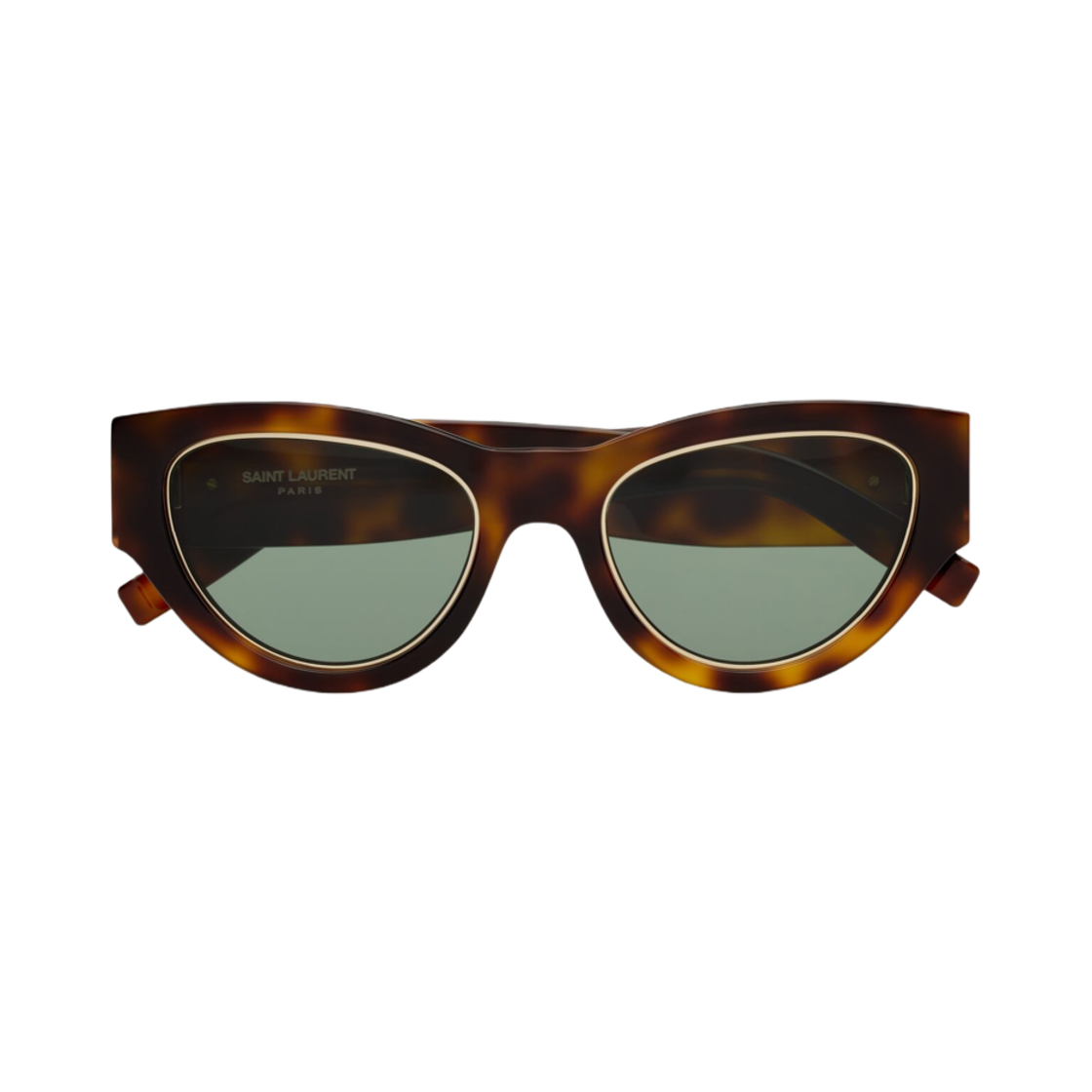 생로랑 SL M94 림 선글라스 미디움 하바나 라이트 골드 그린(Saint Laurent SL M94 Rim Sunglasses Medium Havana Light Gold Green) - 2