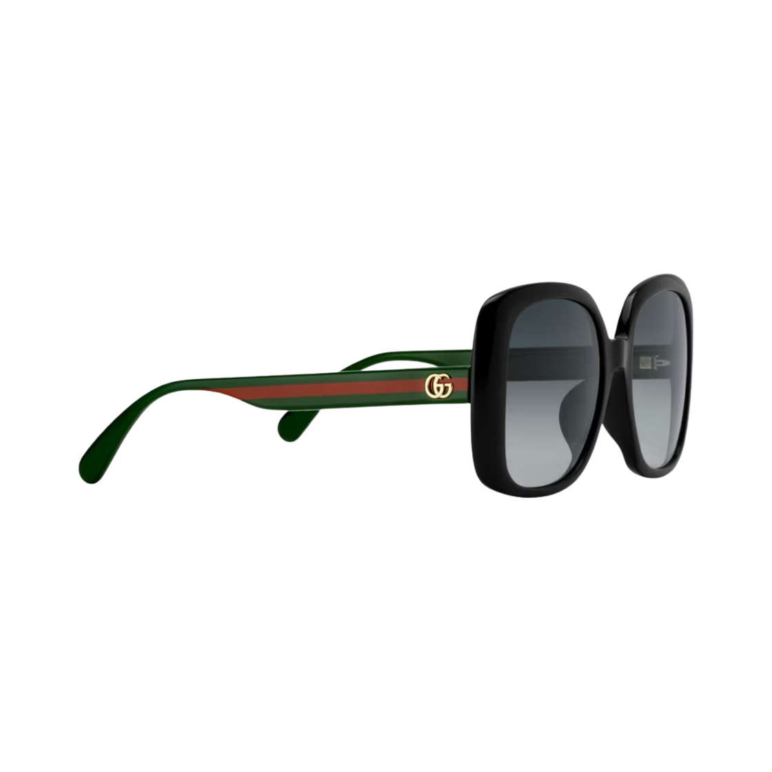 (W) 구찌 웹 디테일 스페셜 핏 스퀘어 선글라스 블랙((W) Gucci Web Detail Special Fit Square Sunglasses Black) - 2