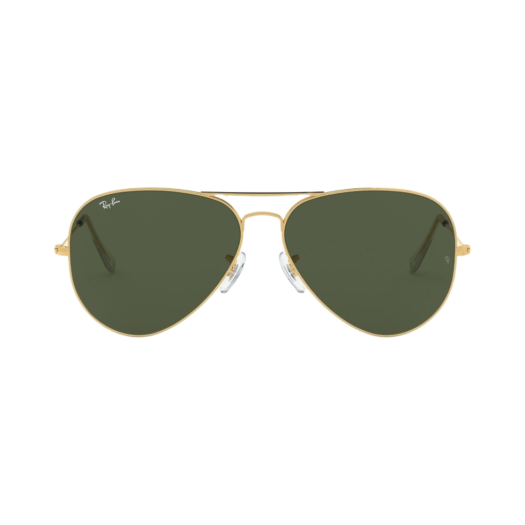 Ray-Ban Aviator Large Metal II Polished Gold Frame Green Classic G-15 Lenses