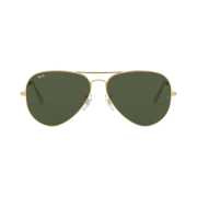 Ray-Ban Aviator Large Metal II Polished Gold Frame Green Classic G-15 Lenses