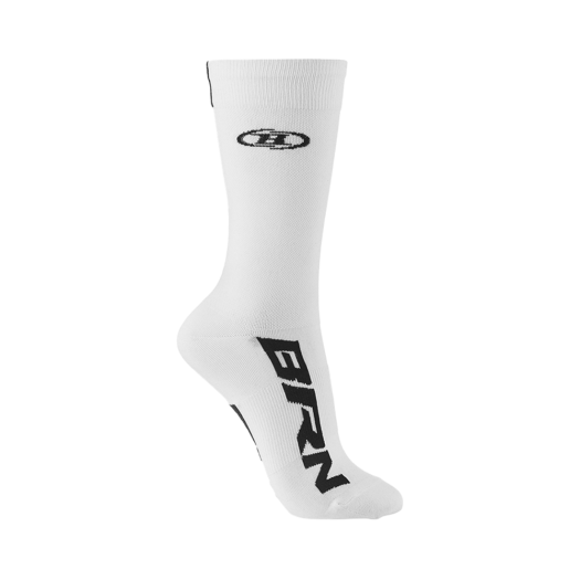 BG1USO470WH BORN TO WIN BRN Running Compression Socks White