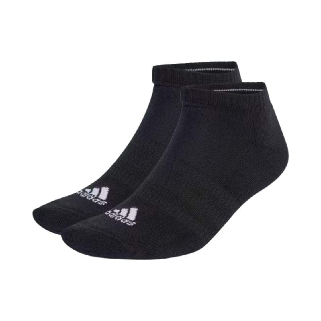 IC1332 Adidas Cushioned Low Cut Socks Black White (3 Pack)