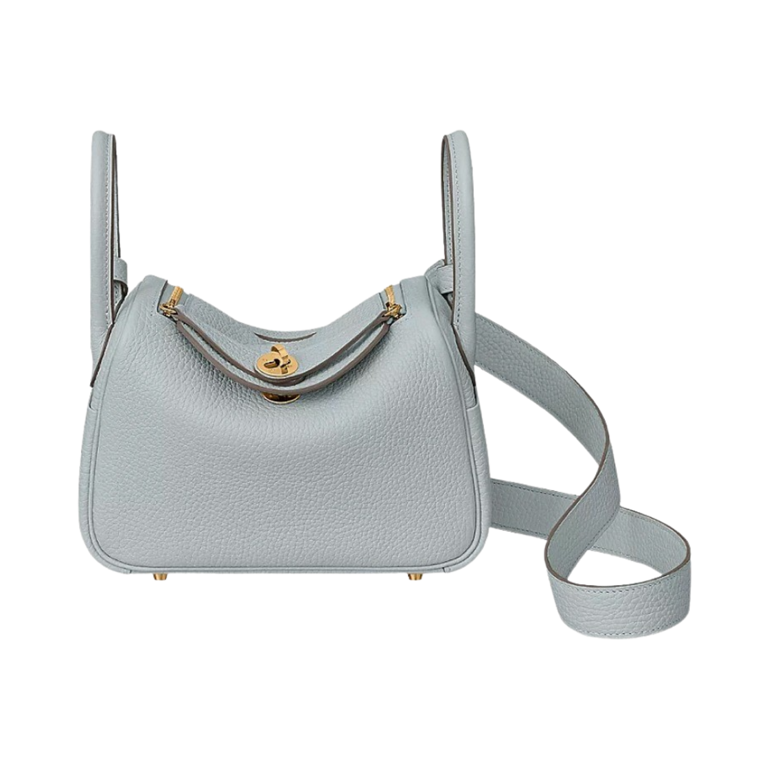 에르메스 린디 미니백 클레망스 & 골드 하드웨어 블루 빨