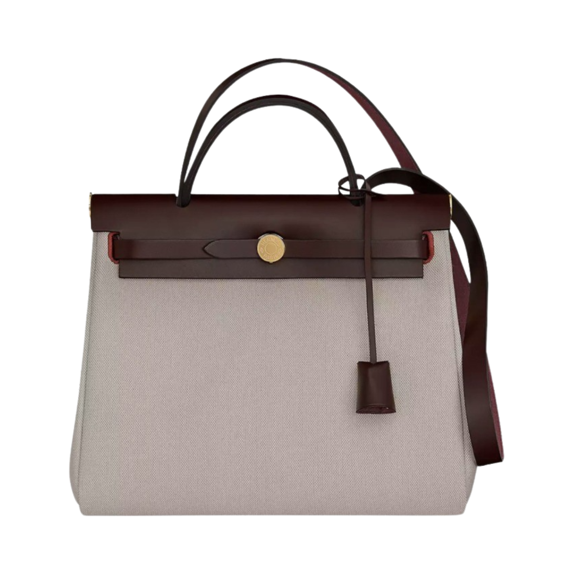 에르메스 에르백 집 31 백 르투르네 & 골드 하드웨어 베통 루즈 셀리에(Hermes Herbag Zip 31 Bag Retourne & Gold Beton Rouge Sellier)