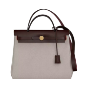 Hermes Herbag Zip 31 Bag Retourne & Gold Beton Rouge Sellier