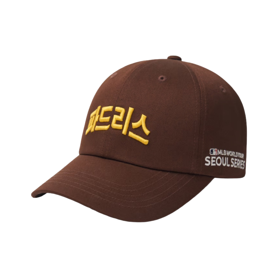 MLB 서울 시리즈 한글 로고 언스트럭쳐 볼캡 샌디에이고 파드리스 다크 브라운(MLB Seoul Series Hangul Logo Unstructured Ball Cap San Diego Padres Dark Brown)