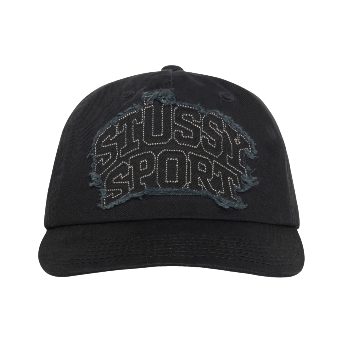 스투시 미드 뎁스 스포츠 패치 스냅백 쉐도우 블랙