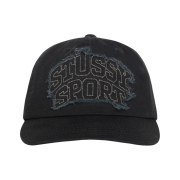 Stussy Mid-Depth Sport Patch Snapback Shadow Black
