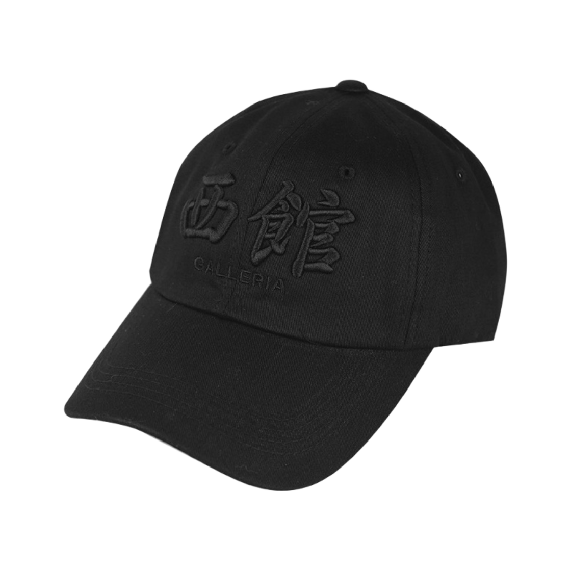 다크룸 스튜디오 x 갤러리아 블랙 로고 캡 블랙(Darkr8m Studio x Galleria Black Logo Cap Black)