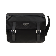 Prada Medium Nylon Shoulder Bag Black