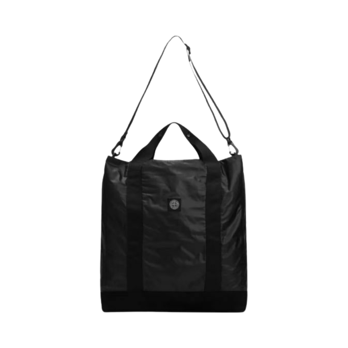 781591470-V0029 Stone Island 91470 Two-Way Logo Tote Bag Black - 23SS