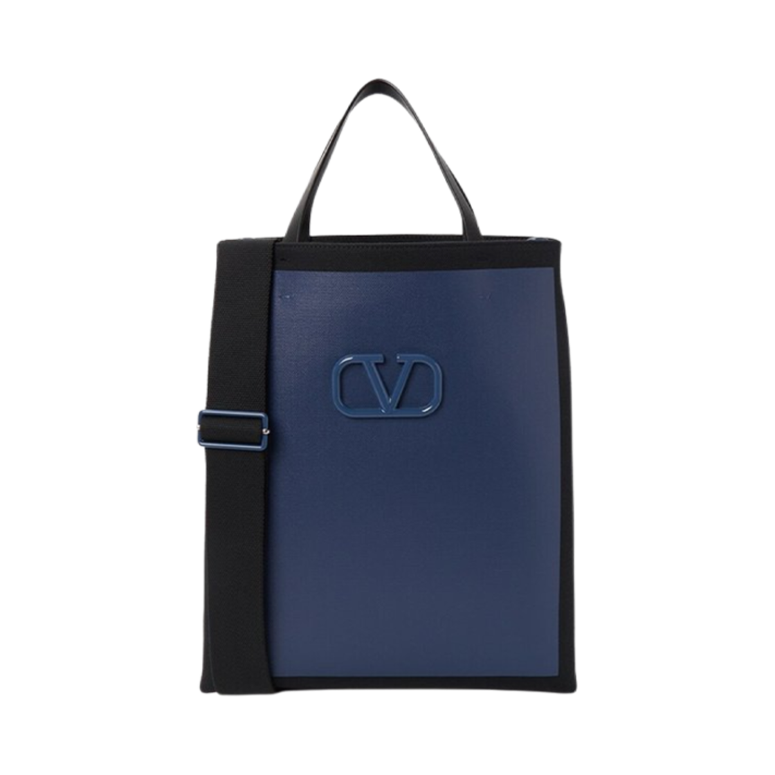 B0B90ZKXUYS Valentino Vlogo Signature Shopper Bag Blue