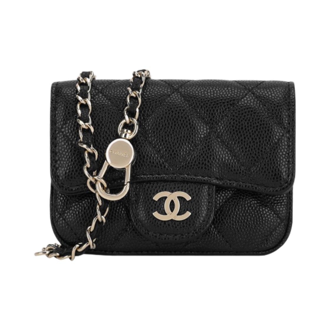 샤넬 클래식 벨트백 그레인드 카프스킨 & 골드 메탈 블랙(Chanel Classic Belt Bag Grained Calfskin & Gold Black)
