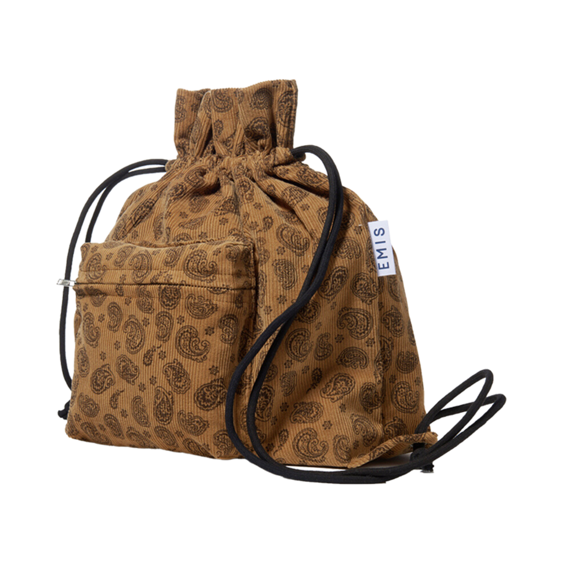 이미스 코듀로이 페이즐리 백팩 브라운(Emis Corduroy Paisley Backpack Brown) - 2