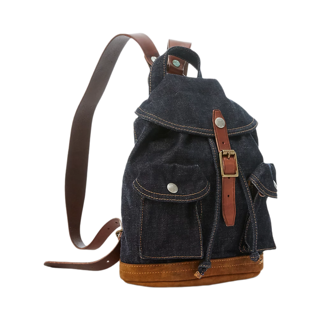 더블알엘 미니 데님 럭색 인디고(Double RL Mini Denim Rucksack Indigo) - 2