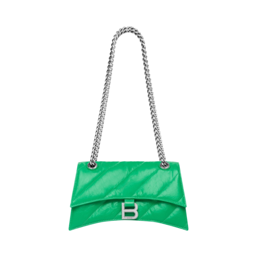 Balenciaga Crush Small Chain Bag Quilted Bright Green