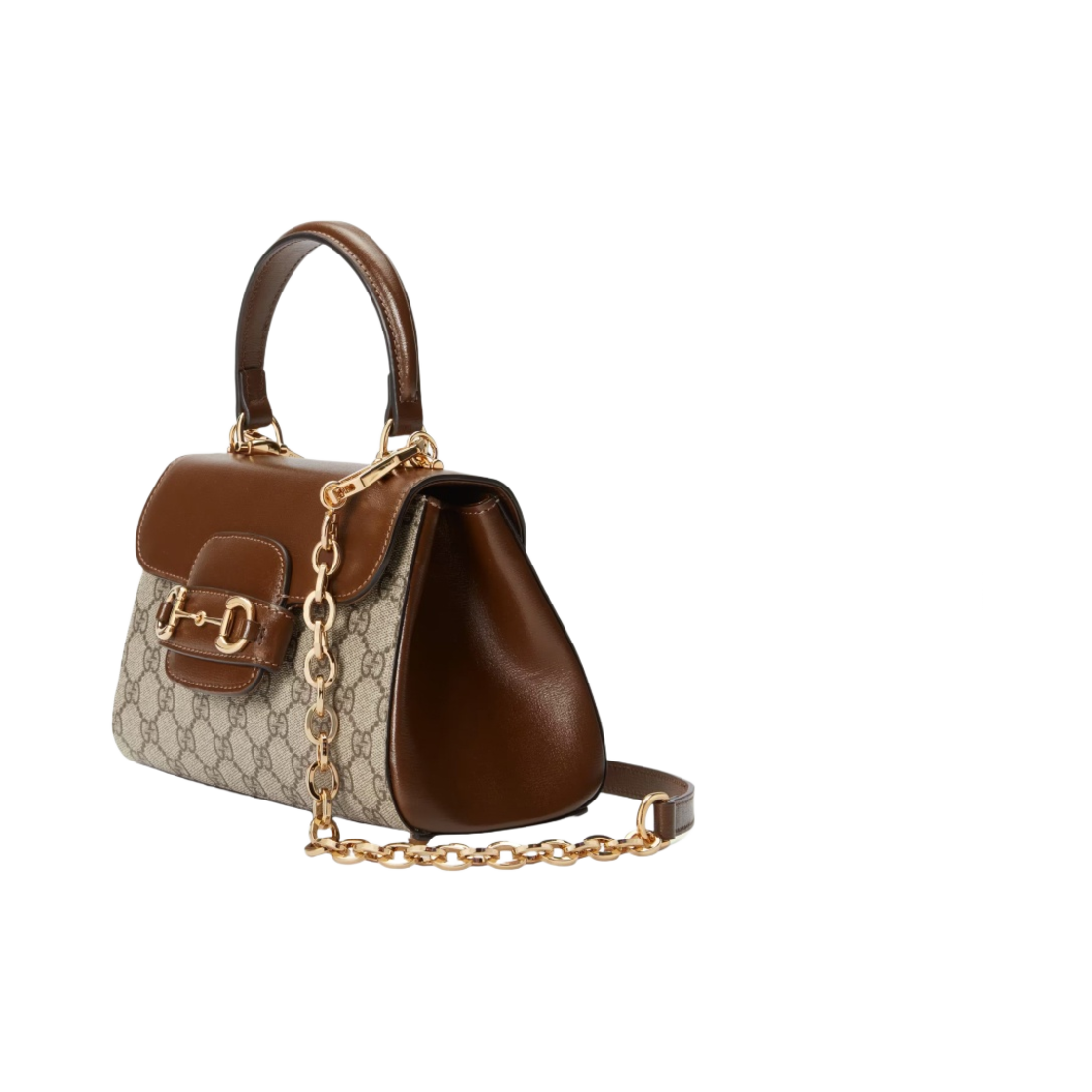 구찌 홀스빗 1955 탑 핸들백 브라운 베이지 에보니(Gucci Horsebit 1955 Top Handle Bag Brown Beige Ebony) - 2