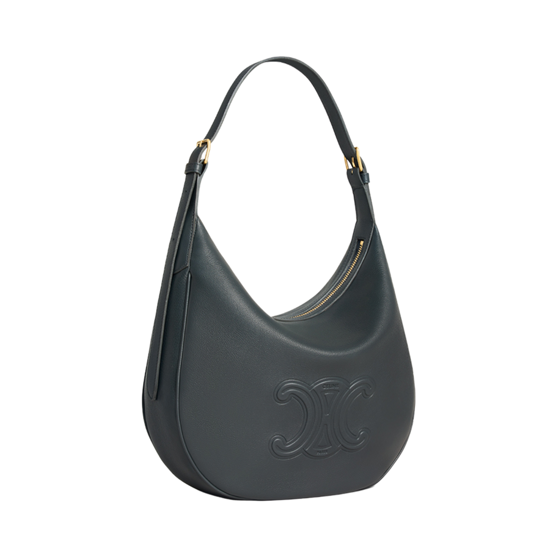 (W) 셀린느 헬로이즈 퀴르 트리옹프 백 서플 카프스킨 슬레이트 그레이((W) Celine Heloise Cuir Triomphe Bag in Supple Calfskin Slate Grey) - 2