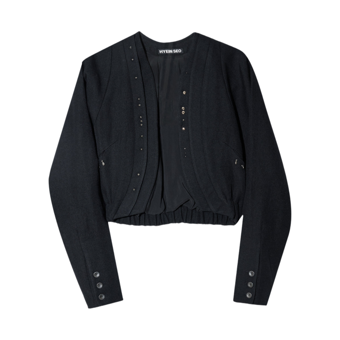 - (W) Hyein Seo Beaded Silver Charm Blouson Black