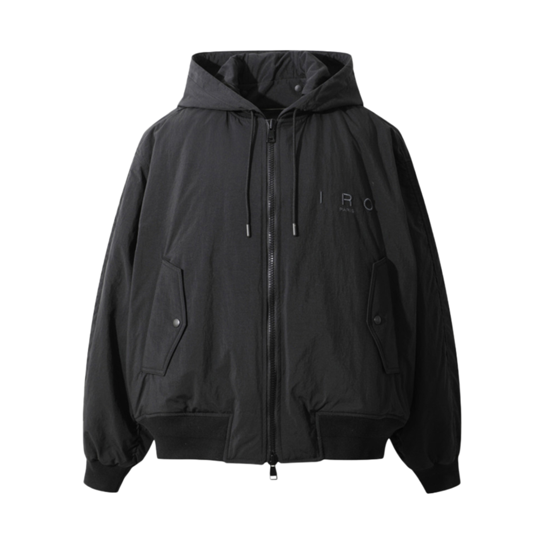 IQUAA24728BKX Iro Crispy Detachable Hoodie Blouson Black