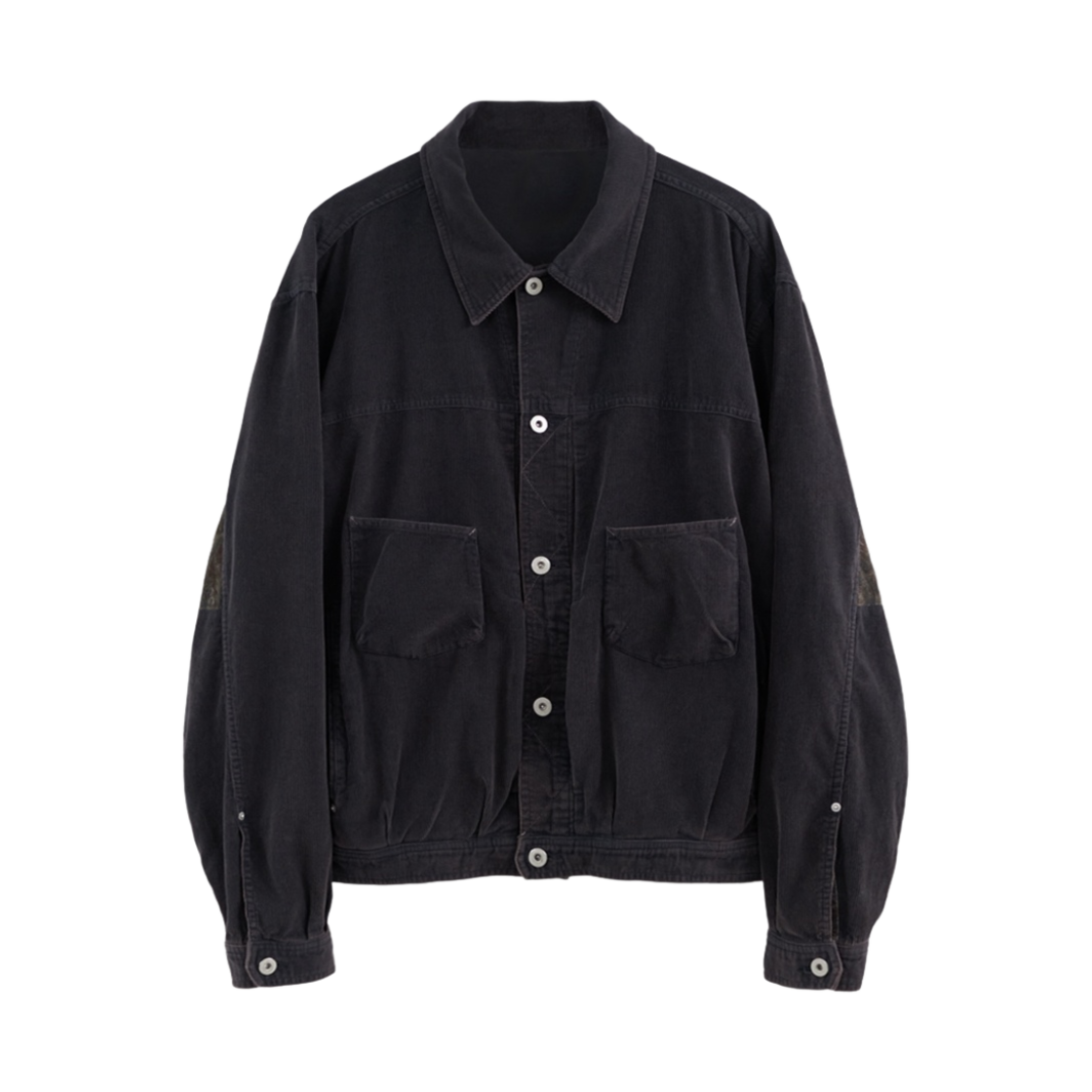 폴리테루 x 1011 갤러리 페이즐리 트러커 자켓 코듀로이 다크 퍼플 네이비 - 23FW(Polyteru x 1011 Paisley Trucker Jacket Corduroy Dark Purple Navy - 23FW) - 1