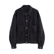 Polyteru x 1011 Paisley Trucker Jacket Corduroy Dark Purple Navy