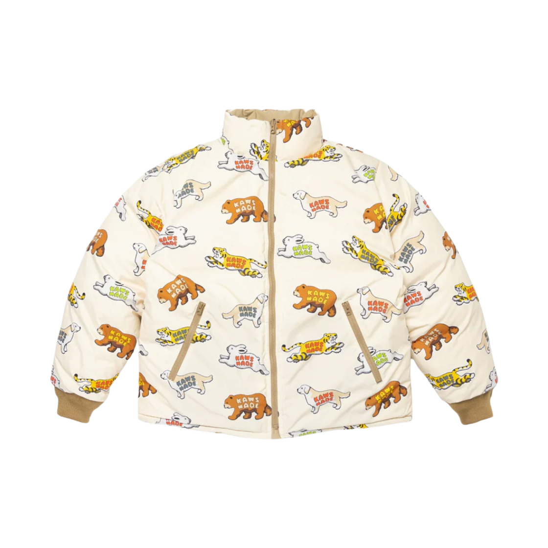 휴먼 메이드 x 카우스 다운 자켓 베이지(Human Made x Kaws Down Jacket Beige) - 3