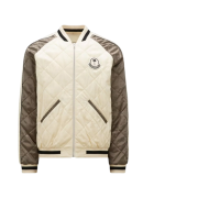 Moncler x Palm Angels Gosper Down Varsity Jacket White Brown - 23FW