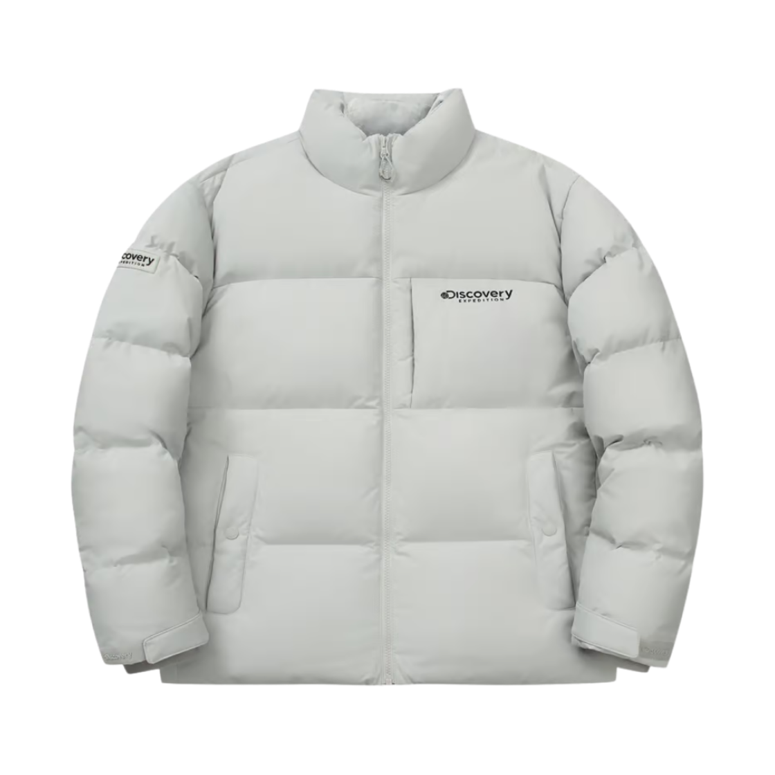디스커버리 익스페디션 레스터 G RDS 하이넥 구스 숏 다운 자켓 그레이(Discovery Expedition Lester G RDS High Neck Goose Short Down Jacket Grey)