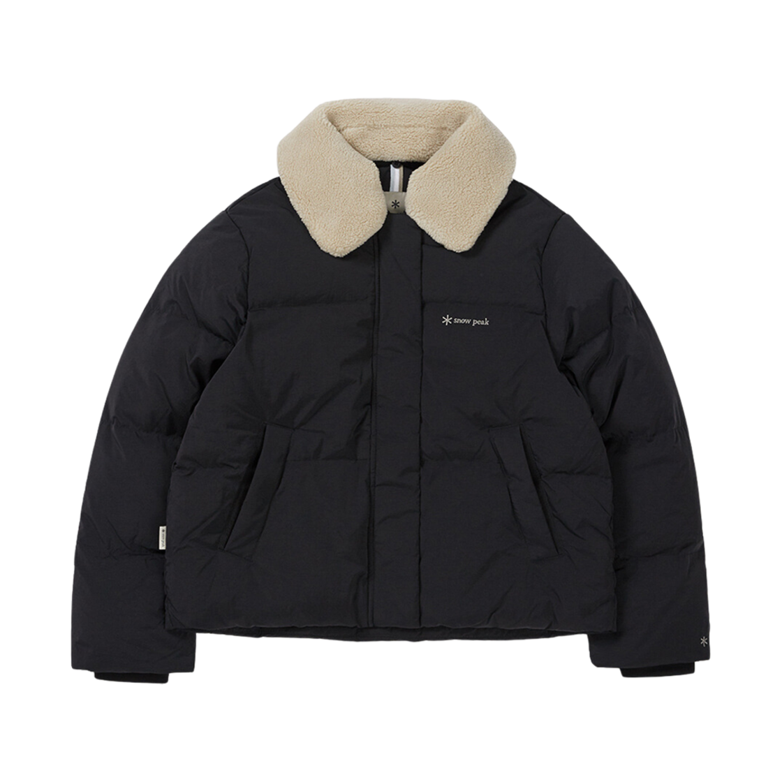 (W) 스노우 피크 칼라 버클 넥 헤비 다운 자켓 블랙((W) Snow Peak Collar Buckle Neck Heavy Down Jacket Black)