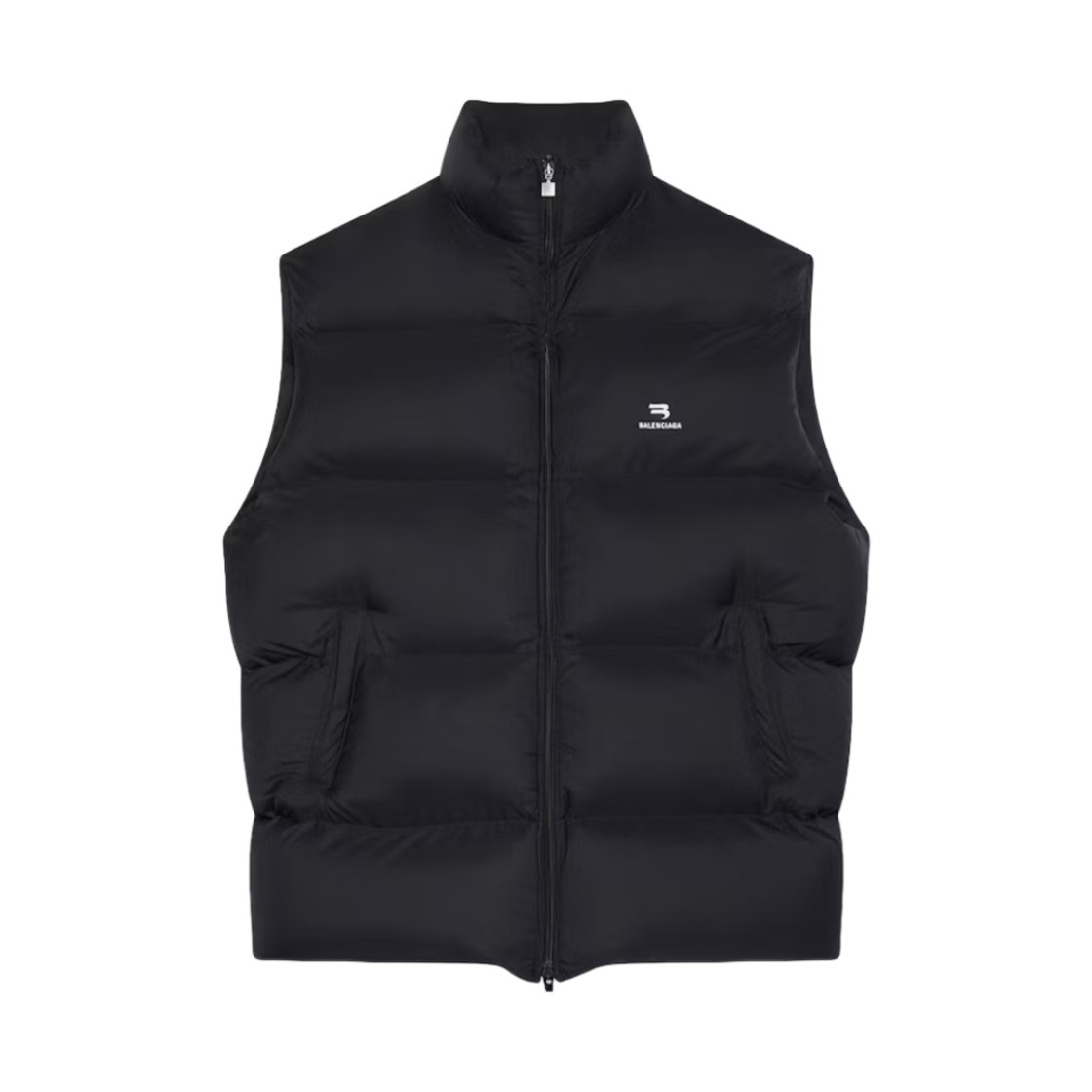 발렌시아가 스포티 B 코지 퍼퍼 질레 블랙(Balenciaga Sporty B Cosy Puffer Gilet Black) - 1