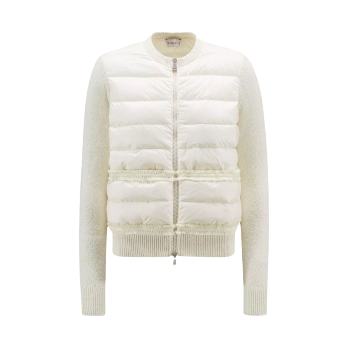 (W) 몽클레르 패딩 울 블렌드 가디건 오프 화이트 - 22FW((W) Moncler Padded Wool Blend Cardigan Off White - 22FW) - 1