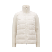 (W) Moncler Padded Corduroy Cardigan White - 23FW