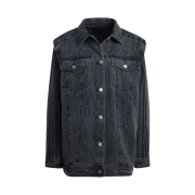 (W) Adidas Adilenium Season 3 Two-In-One Denim Shirt Jacket Black - US Sizing