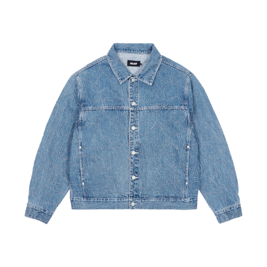 - Palace Splat Denim Jacket Stone Wash - 24SS