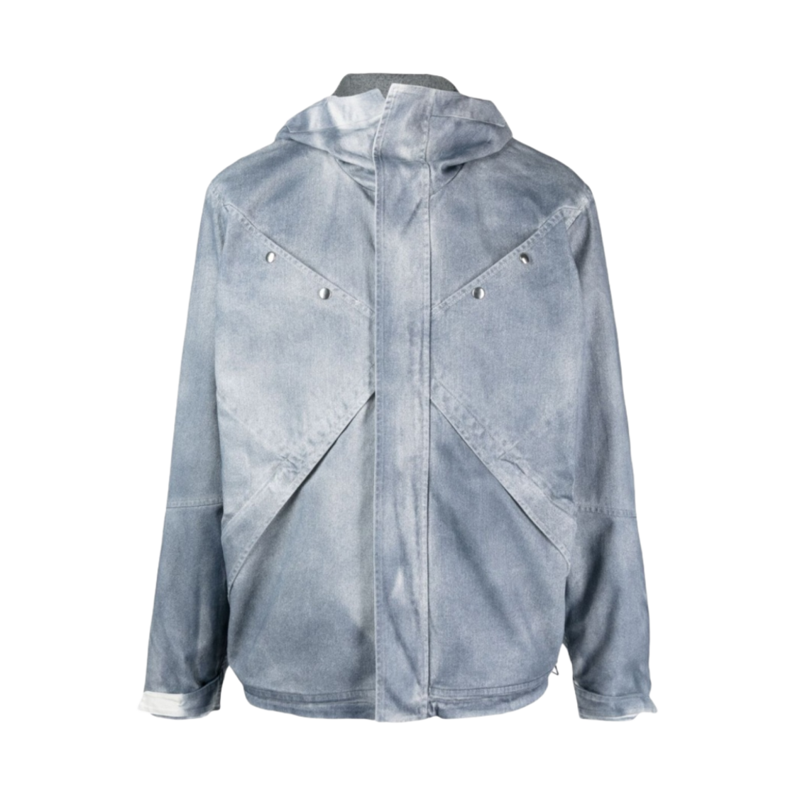 란라 페이디드 이펙트 후드 데님 자켓 인디고 블루(Ranra Faded Effect Hooded Denim Jacket Indigo Blue)