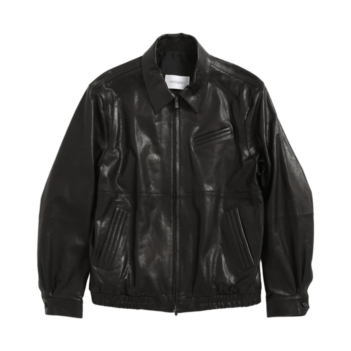 해칭룸 스티치 볼륨 레더 자켓 램스킨 블랙(Hatchingroom Stitched Volume Leather Jacket Lamb Skin Black)