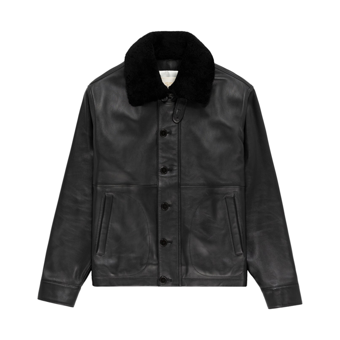 - Aime Leon Dore Leather N-1 Deck Jacket Black