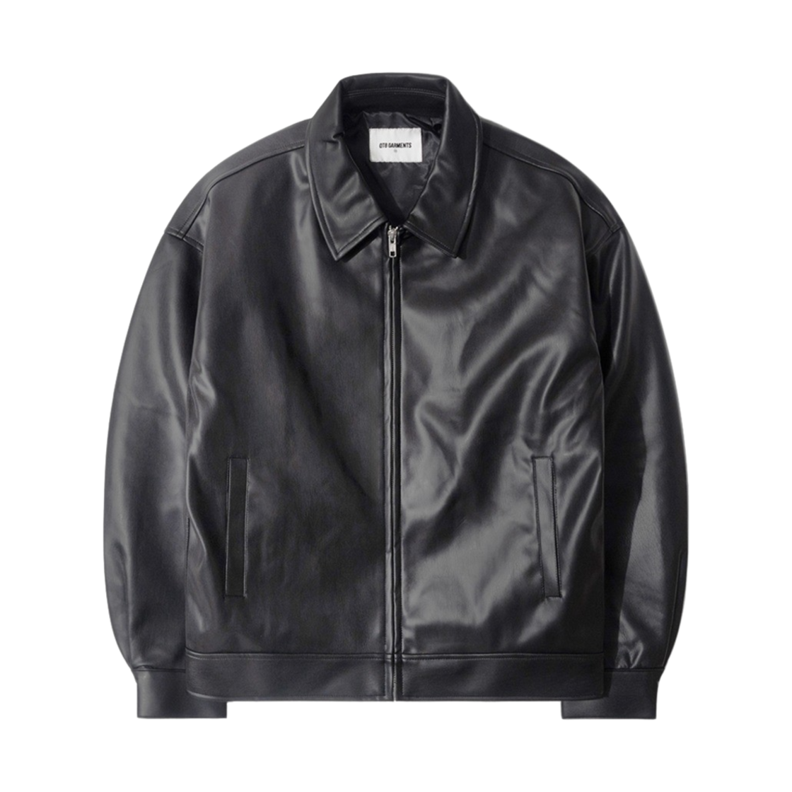 큐티에잇 가먼츠 신세틱 레더 싱글 자켓 블랙(QT8 Garments TL Synthetic Leather Single Jacket Black)