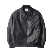 QT8 Garments TL Synthetic Leather Single Jacket Black