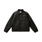 TONY HAWK Washed Vegan Leather Jacket Black