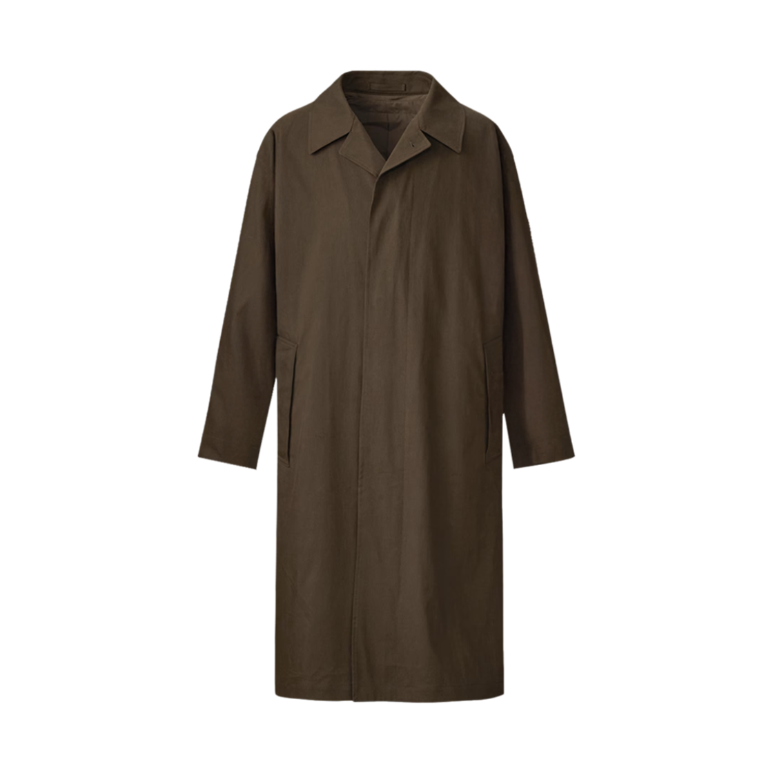 유니클로 U 오버사이즈 싱글 브레스트 코트 브라운 - KR