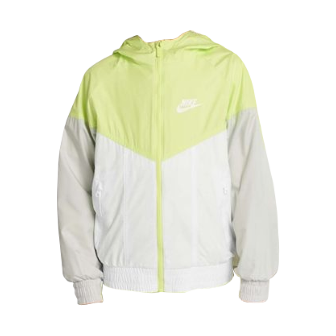 FZ5516-736 (Kids) Nike NSW Windrunner Hooded Jacket Light Lemon Twist White