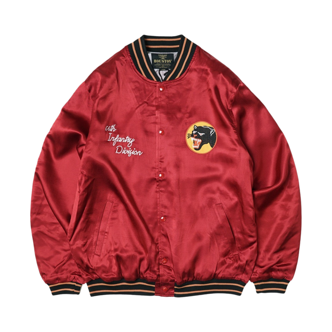 51249MR Houston Japan Black Panther Rayon Award Jacket Maroon 51249MR